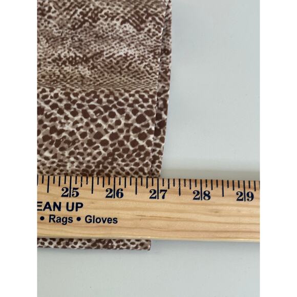 Banana Republic Avery Animal Print Straight Leg Pants Brown White Workwear 2 - Picture 7 of 9